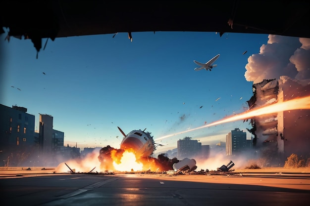 911 aereo schianto in edificio schianto esplosione disastro carta da parati illustrazione di sfondo