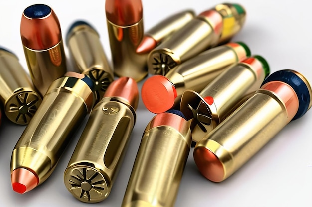 9mm 9x19 Luger calibro munizioni vere con cartucce d'oro per pistola Glock