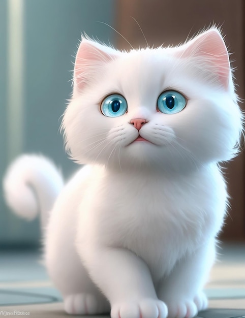 a_awesome_cute_cat_animation Ai Generato