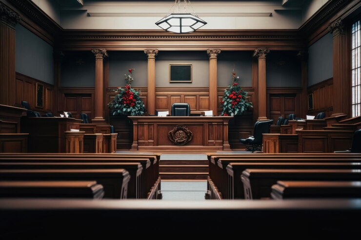 A beautiful empty Courtroom for the start of the Judgment session