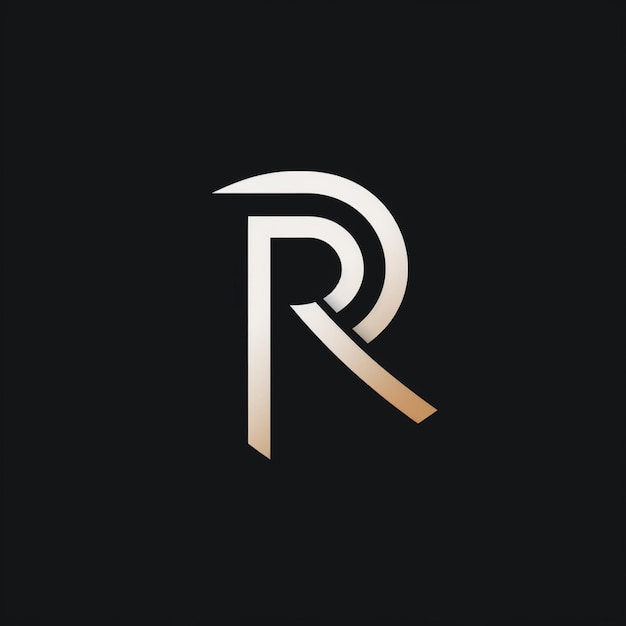 a black and gold logo with the letter r on it generative ai