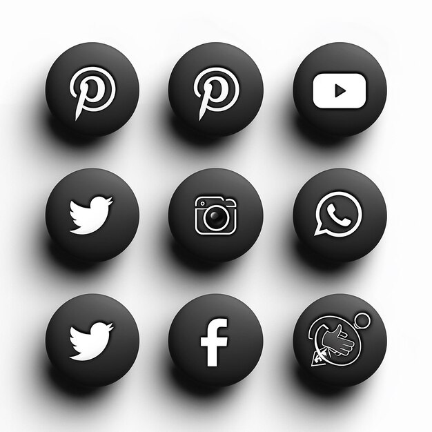 a black and white image of a web icon and web button