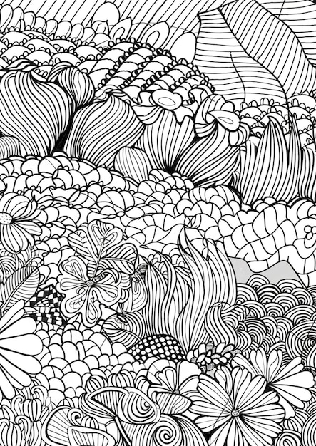 a black and white seamless pattern of the seaweed