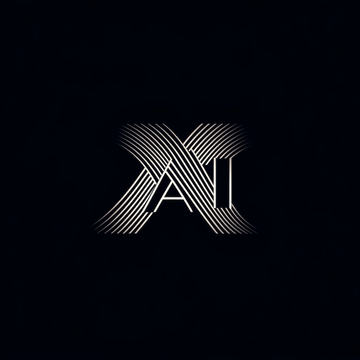 Photo a black background with a white letter a and the word quot l quot on it