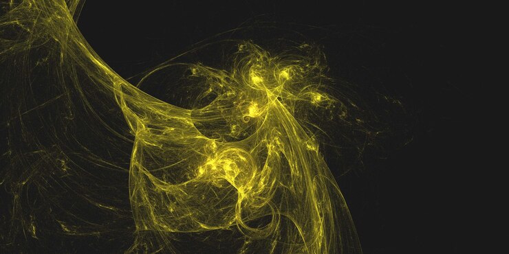 A black background with a yellow pattern and the words " the word " on the bottom. "