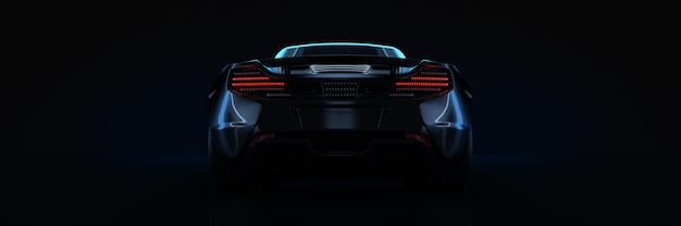 A black car with a tail light that says'smart car '