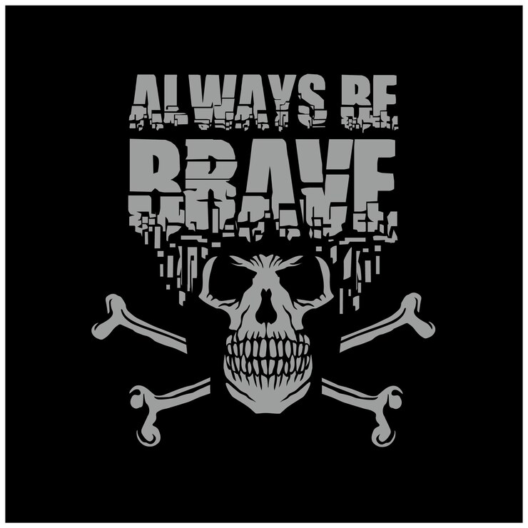 Photo a black poster that says always be brave on it