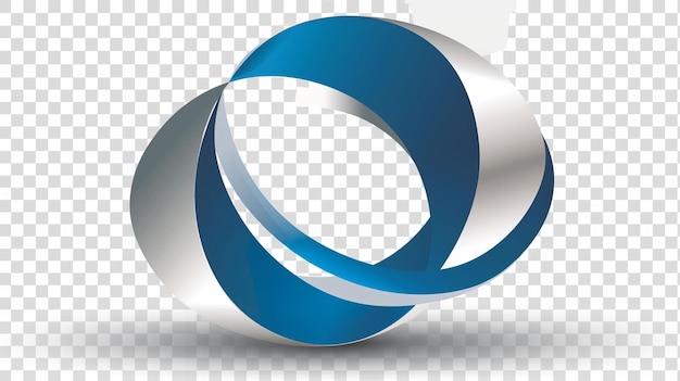 a blue and silver symbol with a blue symbol on a white background