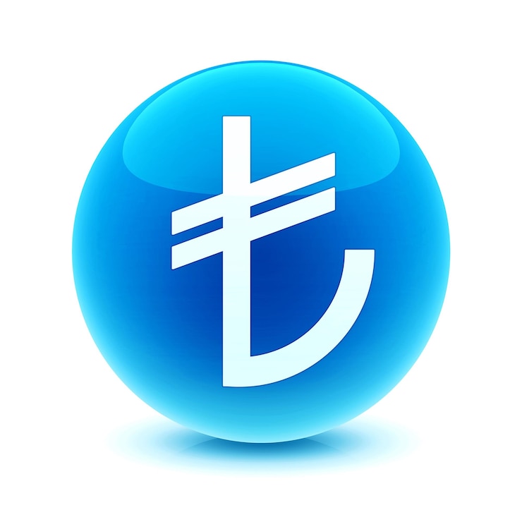 Photo a blue and white symbol with a cross on it