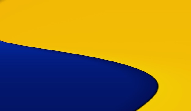 a blue table with a yellow background and a blue tablecloth