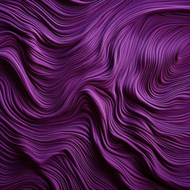 A Close Up Di Un Tessuto Viola Con Linee Ondulate