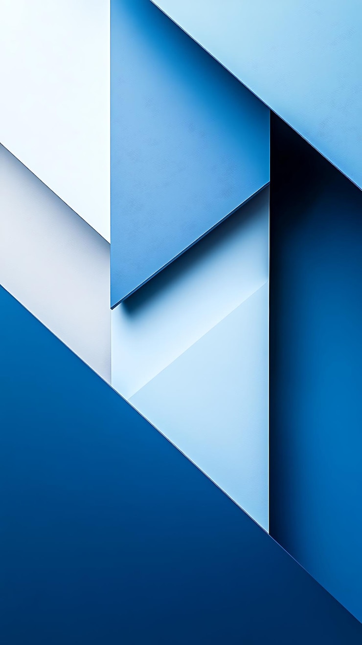 a close up of a blue and white wall with a few different colors