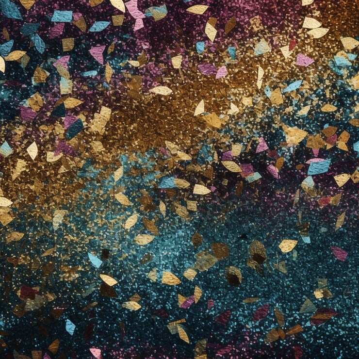 a close up of a colorful background with confetti falling generative ai