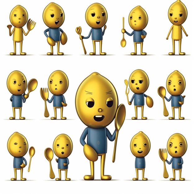 a close up of a person with many different expressions on their faces ai generative