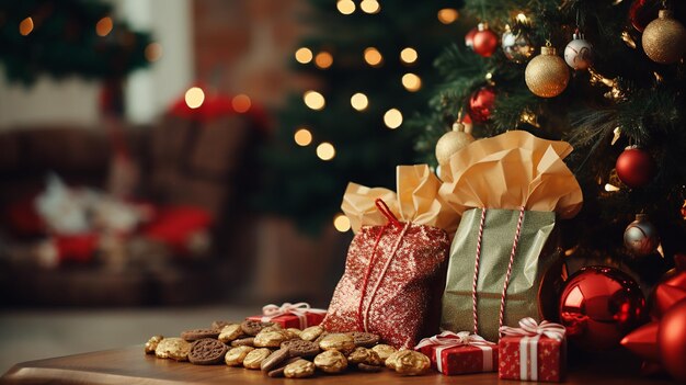 A_closeup_shot_of_a_traditional_Christmas_stocking_over