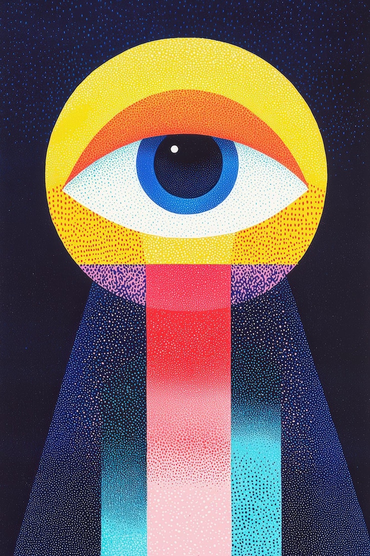 Photo a colorful abstract eye design