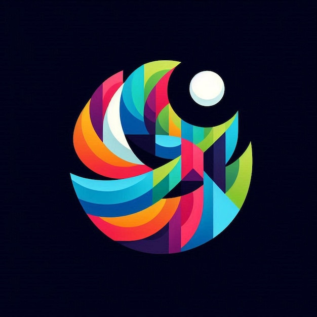 a colorful circle with the word  the word  on it