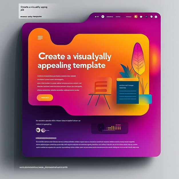 a colorful screen with a colorful background that says  create a visual statement