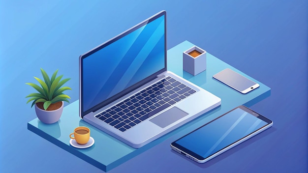 a computer that has a keyboard on it and a cup of coffee on a table