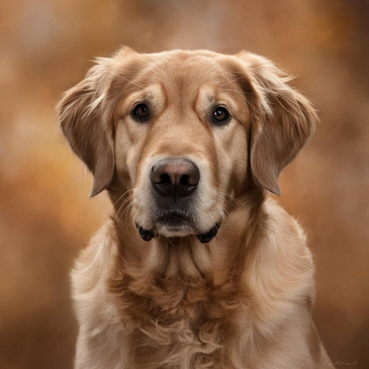 a dog with a tag that says the dog