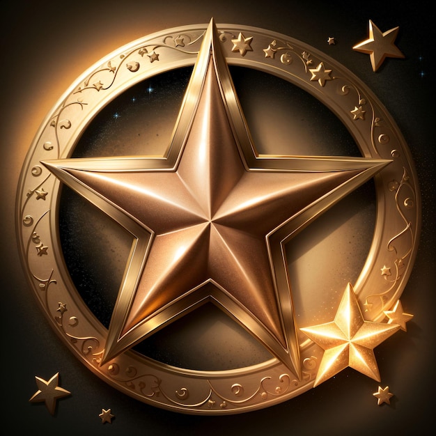 A forma di stella d'oro