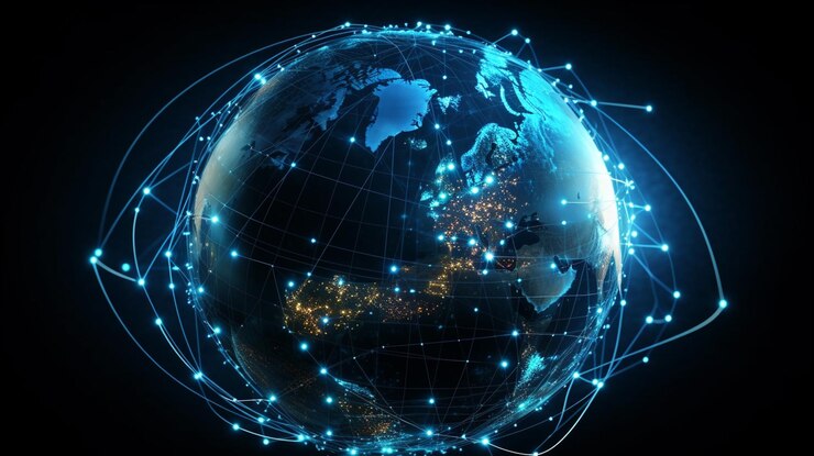 A globe with the word world on itgenerative ai