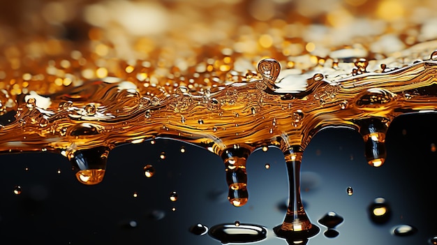 _a_golden_faucet_with_water_drops_photor Sfondo HD 8K Immagine fotografica d'archivio