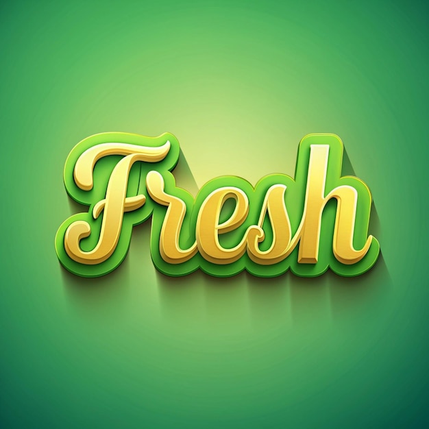 a green background with a green background that says fresh fresh