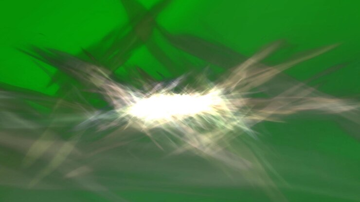 Photo a green background with a light on it
