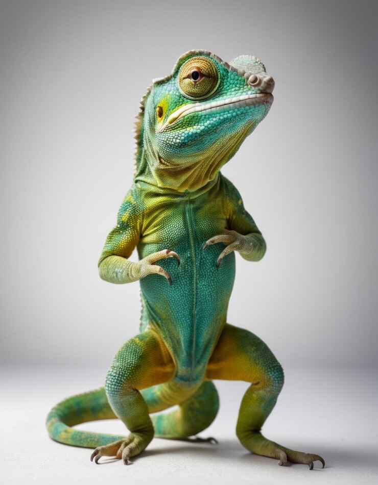 a green lizard with a white stripe on its back