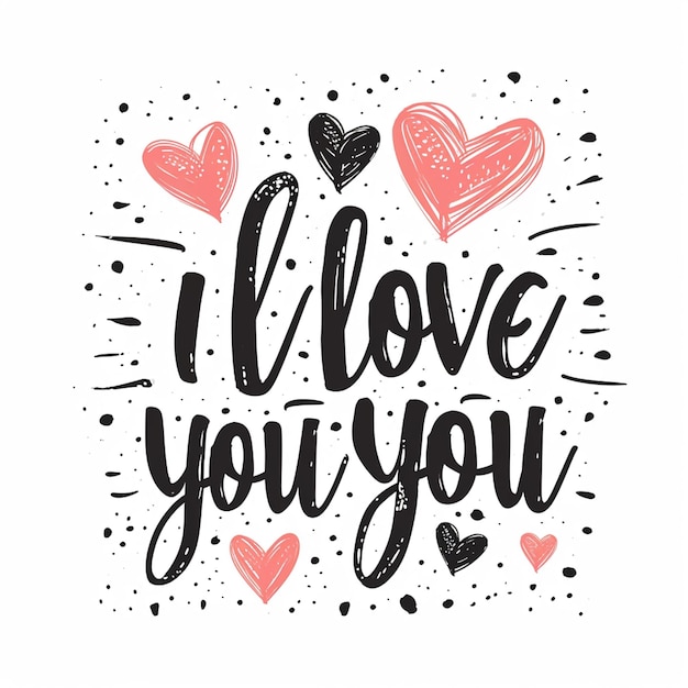 A I love you lettering (Ti voglio bene)
