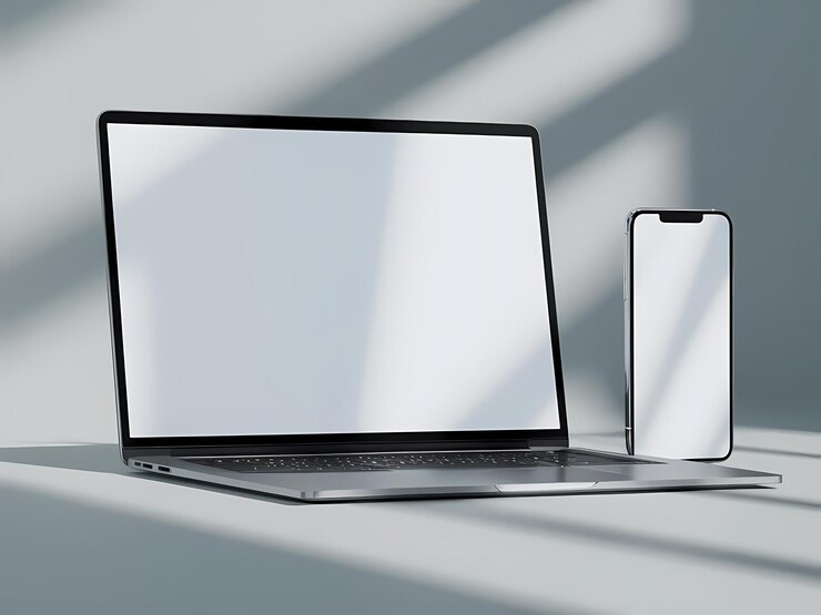 Photo a laptop with a white screen that says quot the screen is white quot