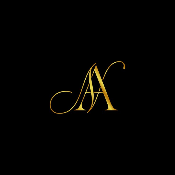 Photo a letter a and a symbol that is black
