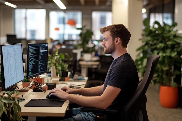 Photo a male hip 35 year old american web develope