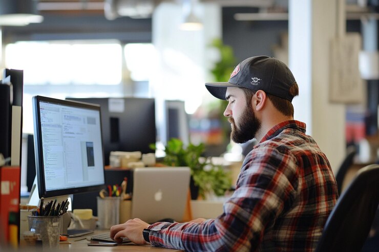 Photo a male hip 35 year old american web develope
