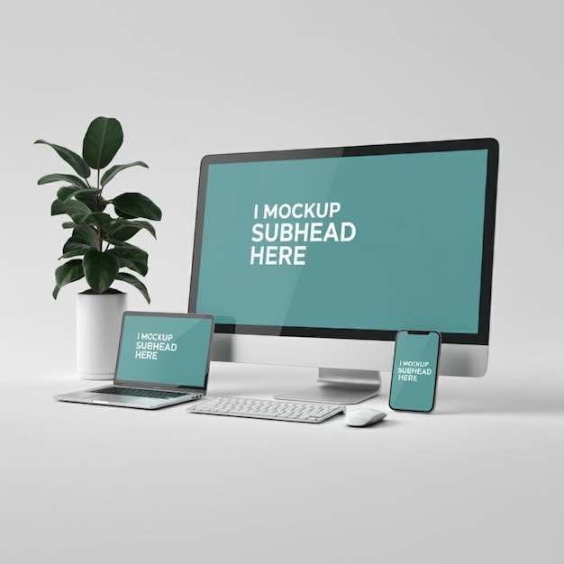 a monitor with a plant on it and a plant on it