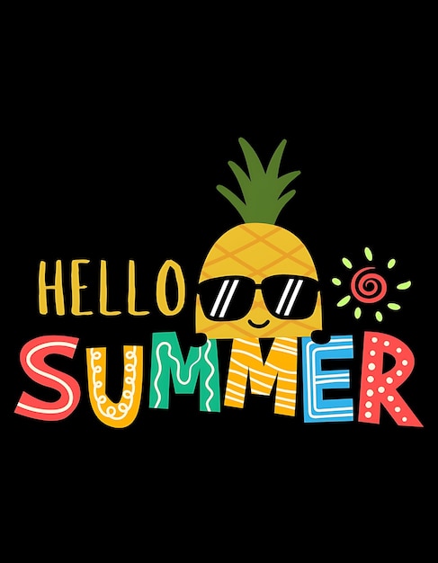 a neon sign that says hello summer on it