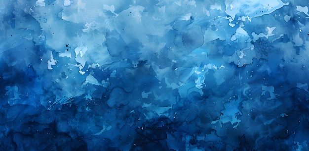 a painting of blue inks by person