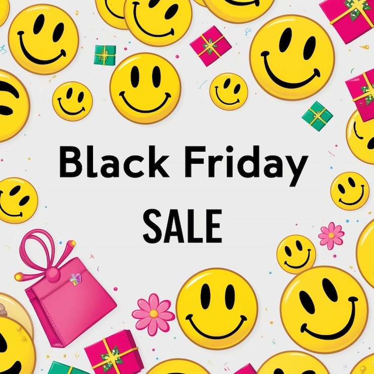 Photo a poster for black friday sale with a happy friday sale