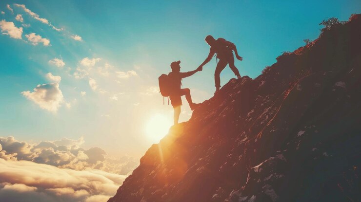 A successful mentor guiding and empowering others to achieve their goals and aspirations