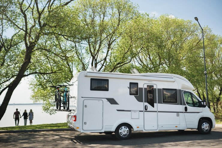 A vacation trip in a motorhome a rest in a van