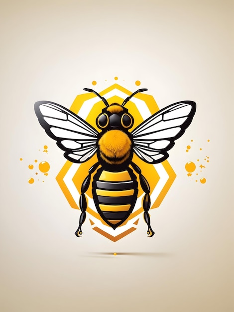 _A_vibrante_vettore_honey_bee_logo_con_un_gradiente