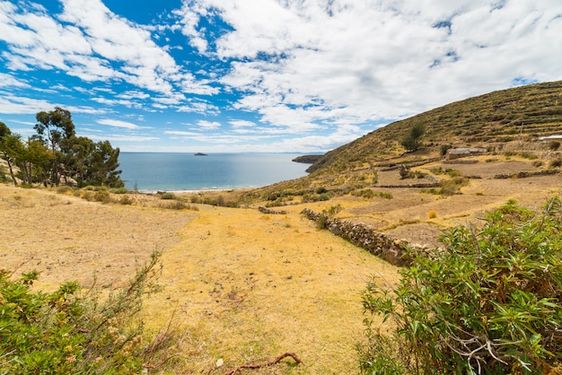 Abbellisca sull'isola del sole, il lago Titicaca, Bolivia