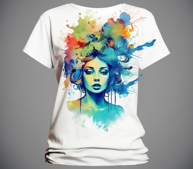 Abbigliamento artistico Acquerello Immagine vettoriale T-shirt Design