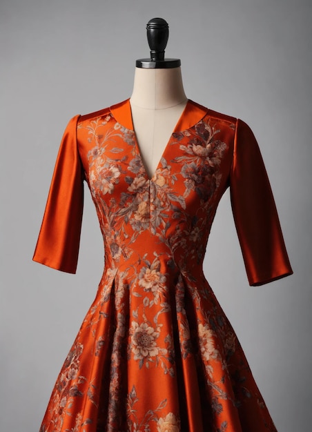 Abbigliamento d'estate arancione alla moda su un manichino ai generative ai generative