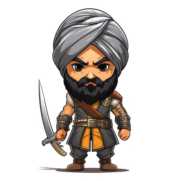 Abbigliamento del guerriero sikh India