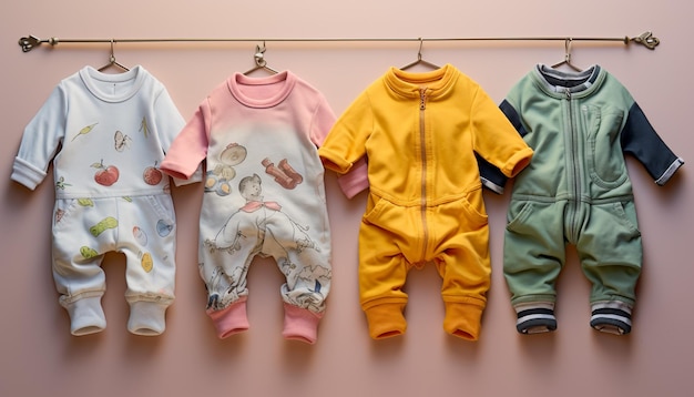 abbigliamento per bambini piegato ordinato