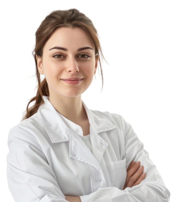 Abbigliamento per la fotografia di ritratti da dentista femminile in PNG