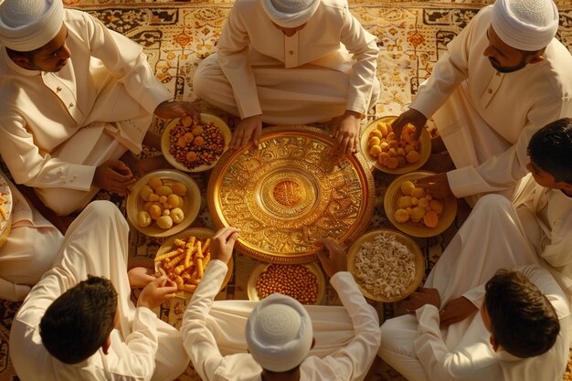 Abbondanti benedizioni Condividere l'Iftar con i cari