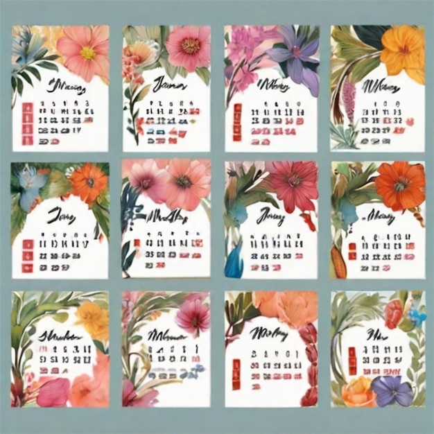 Abbraccia l'anno in arrivo Calendario 2024 Organizza il piano e cogli ogni giorno